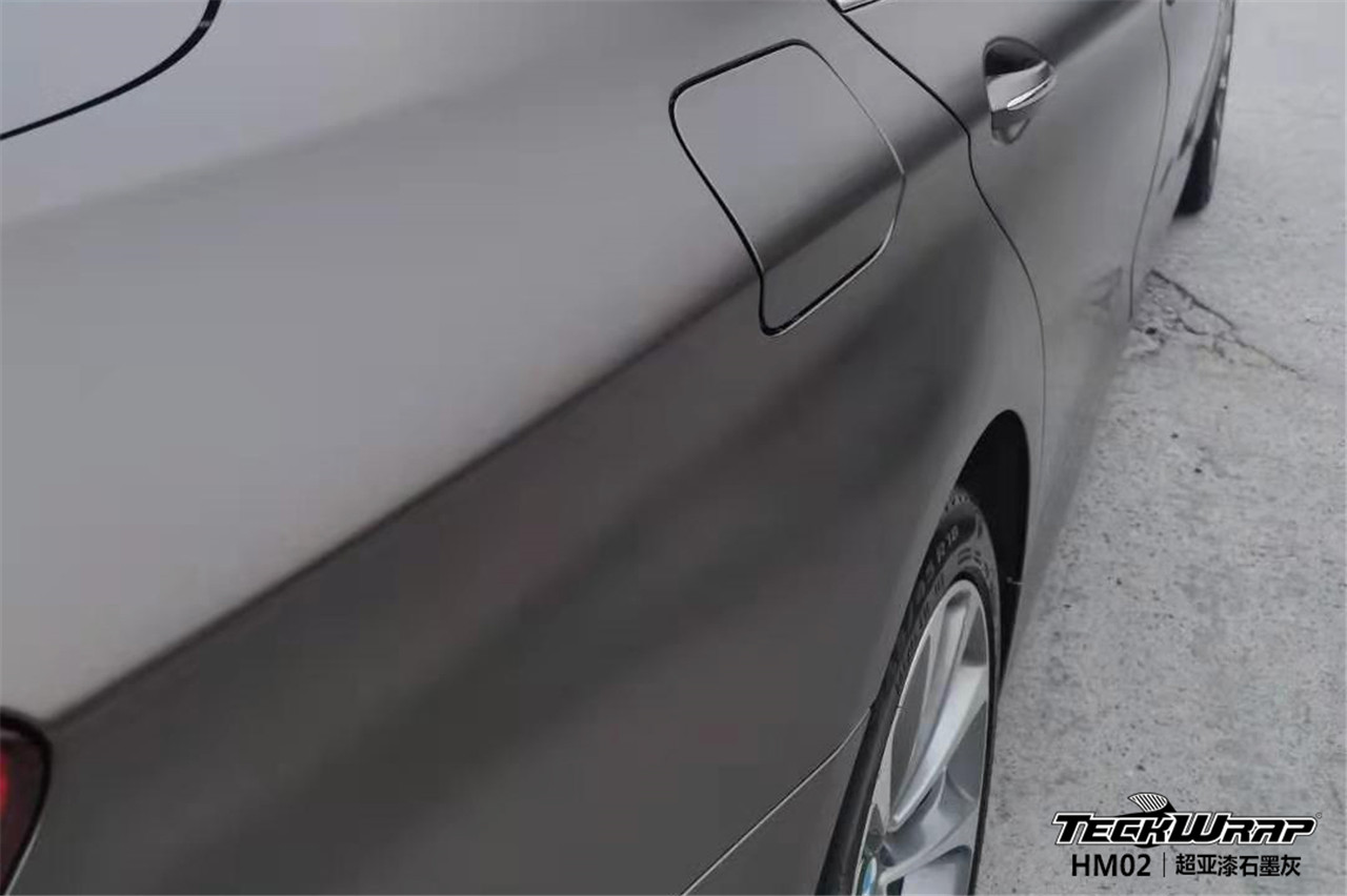 宝马5系成熟不油腻teckwrap秃鹰汽车车身改色贴膜进口hm02超亚漆石墨