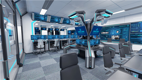 巧夺天工科技全金属科技感指挥中心控制台