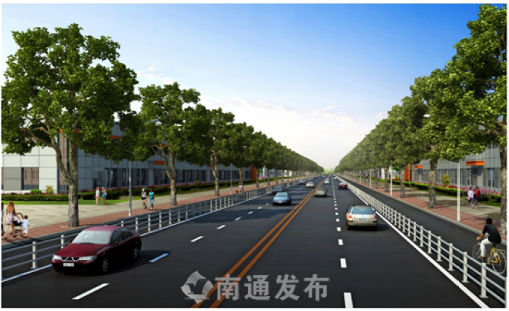 港闸区将新建一条道路全长约14公里双向四车道