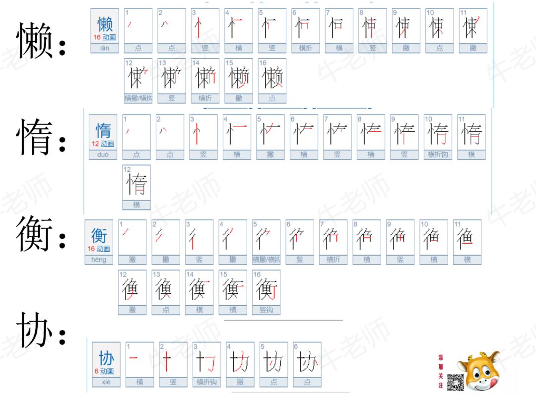 期末必考:部编版五年级上册生字笔顺总复习(含6个年级ppt复习资料包免费领)_笔画
