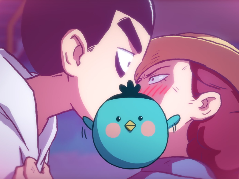 原创江主任为放大招当着男友的面强吻阿七观众赤牙发色选的真好