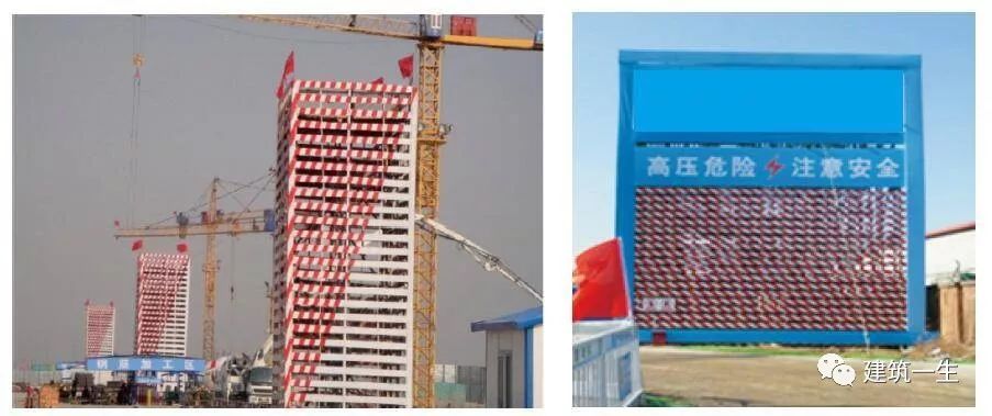 线路在塔吊等起重机械的 作业半径范围内时,其线路上方也应有防护措施