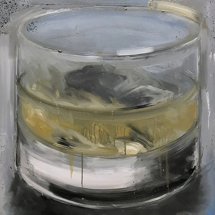 艺术家grant schexnider的一组玻璃静物油画 油画玻璃质感的表现方式