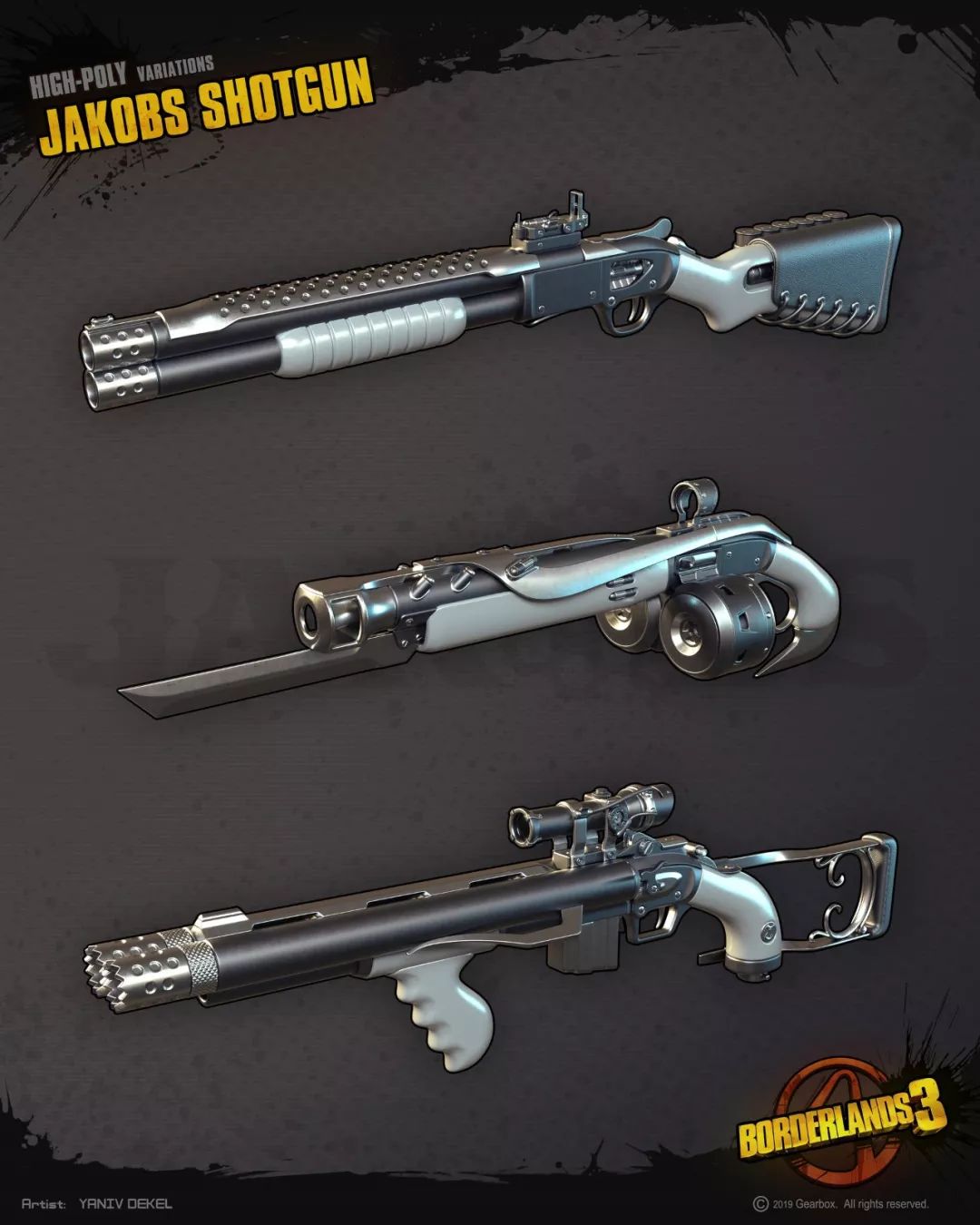 【游戏美术】史上最全枪械原画鉴赏!老师再也不愁我学不会画枪械啦!