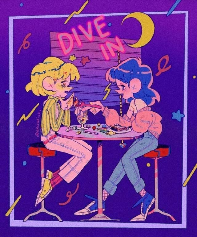 配色惊艳大胆!这名画师独特的蒸汽波画风让人回想起80年代