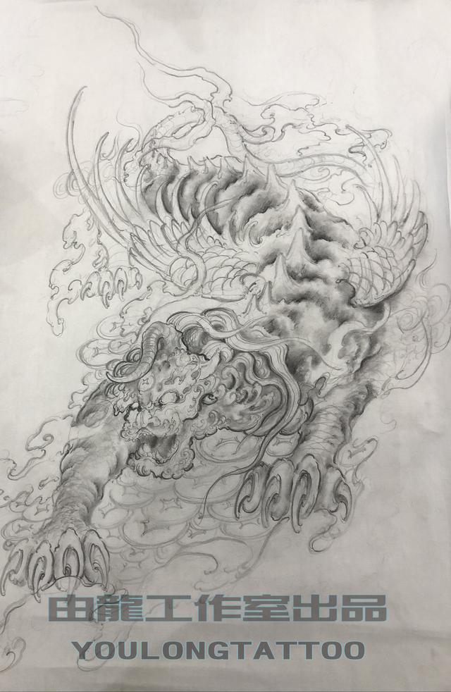 招财貔貅手稿制作