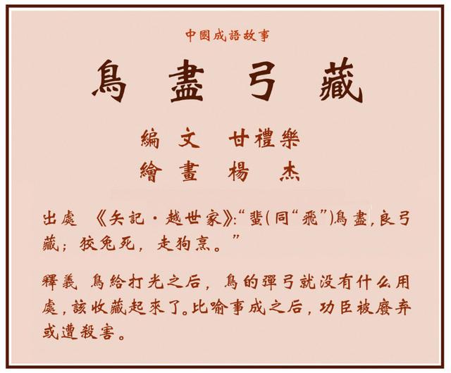 成语故事小人书鸟尽弓藏