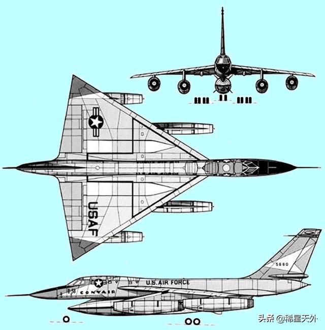 b25轰炸机三视图图片