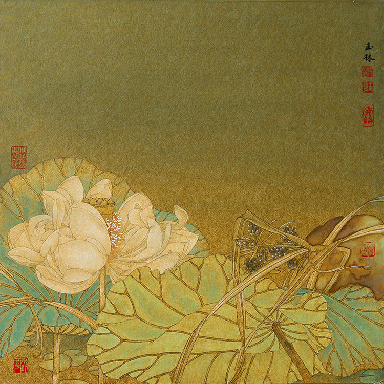 画家王玉林——荷花王子的荷花世界_工笔