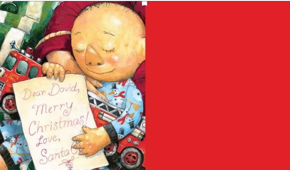 love,santa claus亲爱的大卫,圣诞节快乐!爱你的圣诞老人