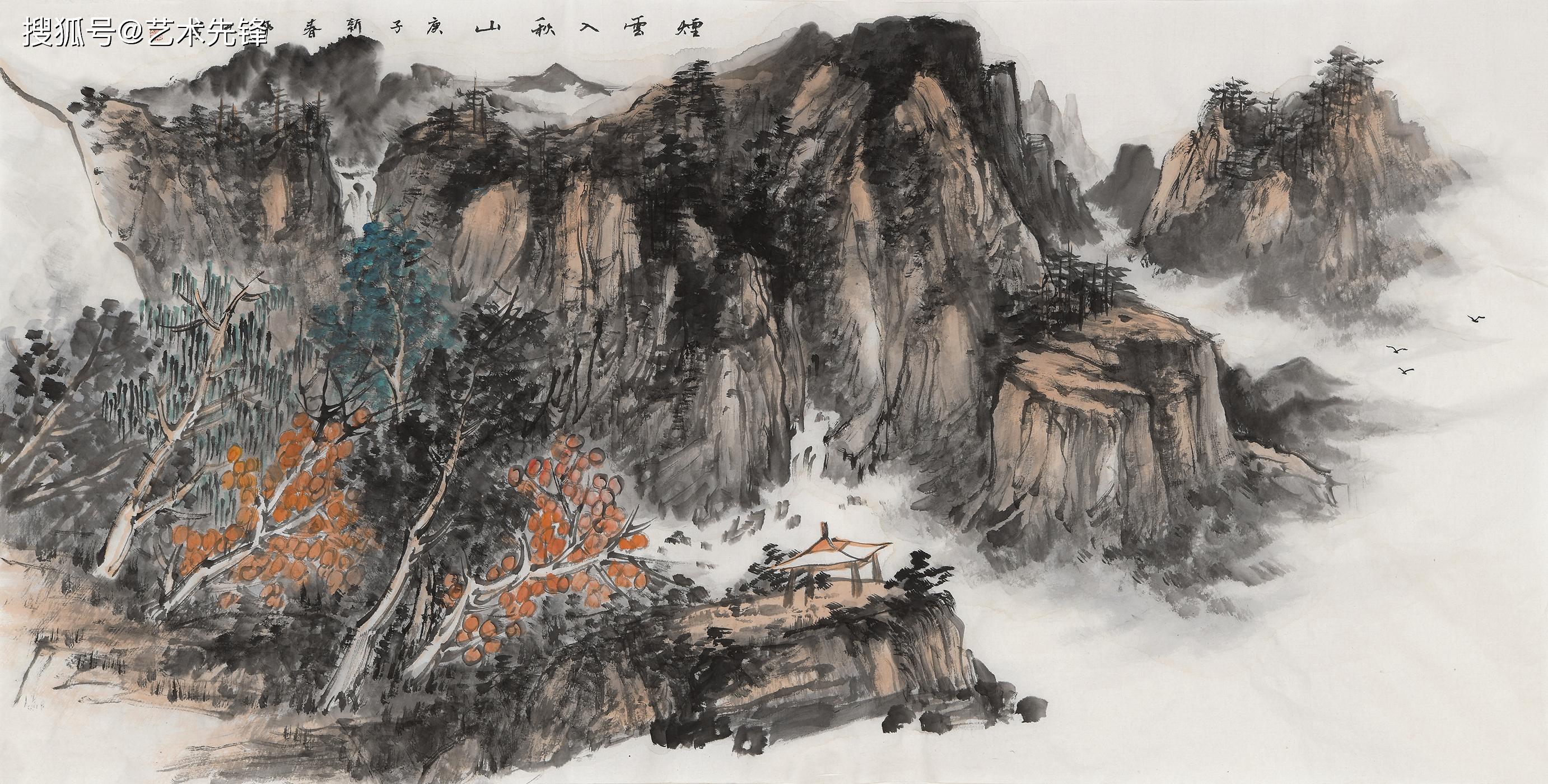画家范郁文一笔一画都在阐述山水画的意境