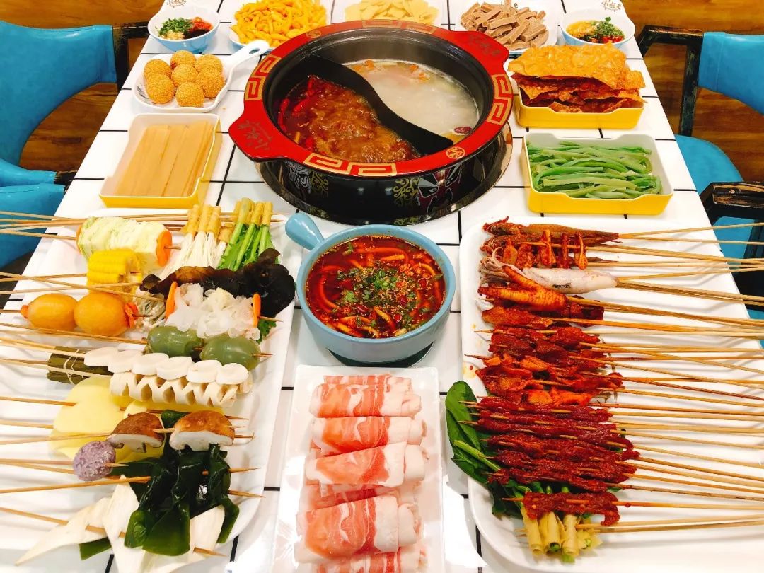 道里串串香狂欢放肆开撸599元抢川香小板凳火锅串串香套餐鸳鸯锅50签