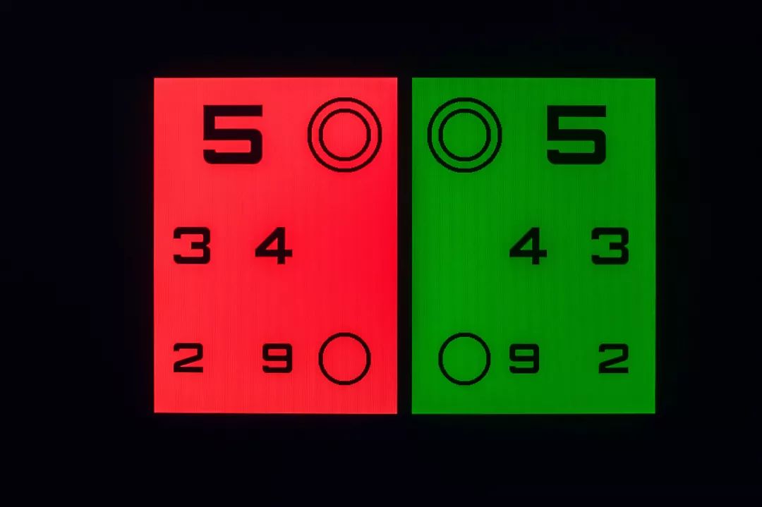 04红绿图测试正负25度红绿光波测试,确保度数不过矫.