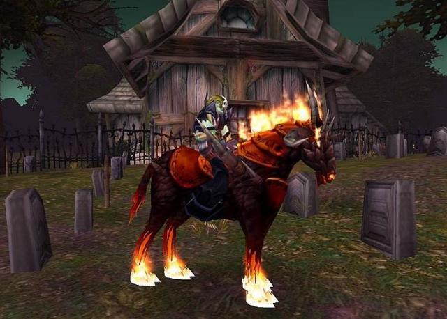 然后,从主城骑术商人那儿购买的坐骑,是属于"装备"绑定的道具,只要你