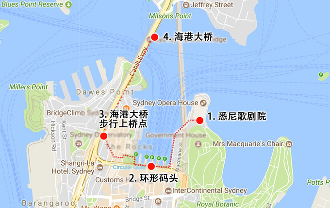 悉尼歌剧院地理位置图片