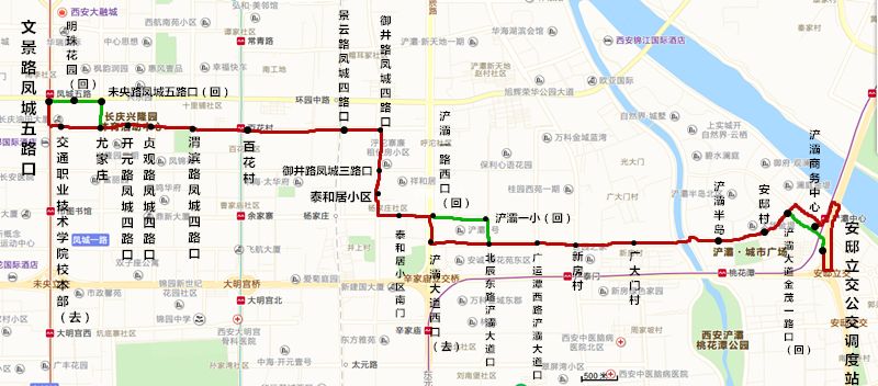 西安261路公交车路线图图片