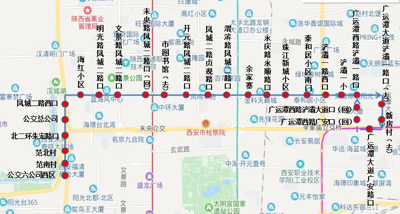 西安261路公交车路线图图片