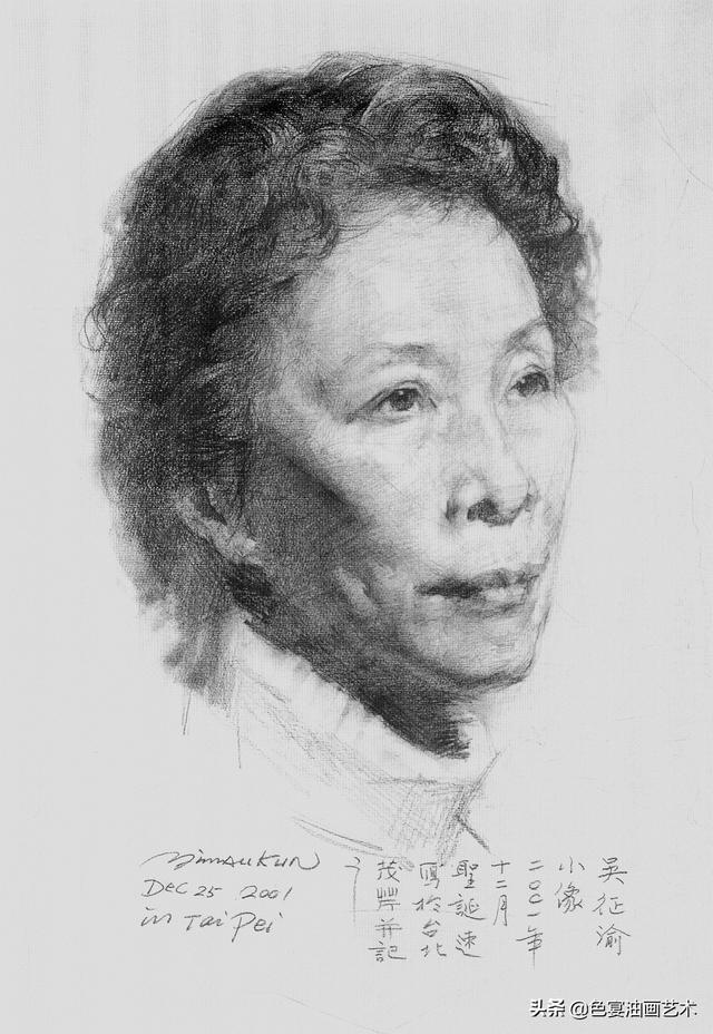 冉茂芹素描头像人物肖像作品