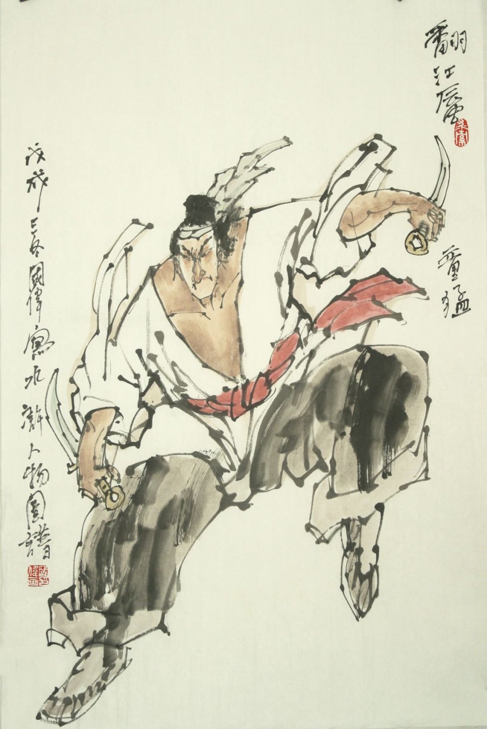 群英谱——画家冯国伟笔下的梁山好汉_国画