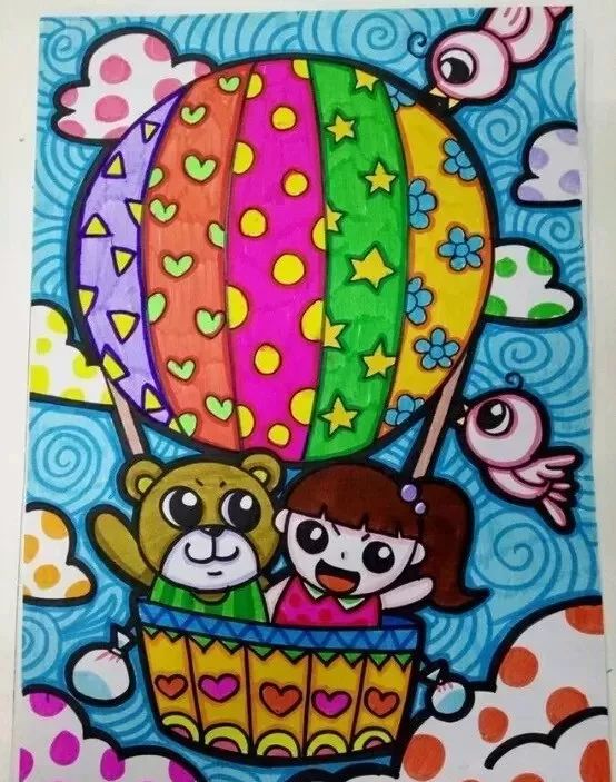 超实用的儿童简笔画素材,这配色也太绝了,赶快收藏备用~_颜色