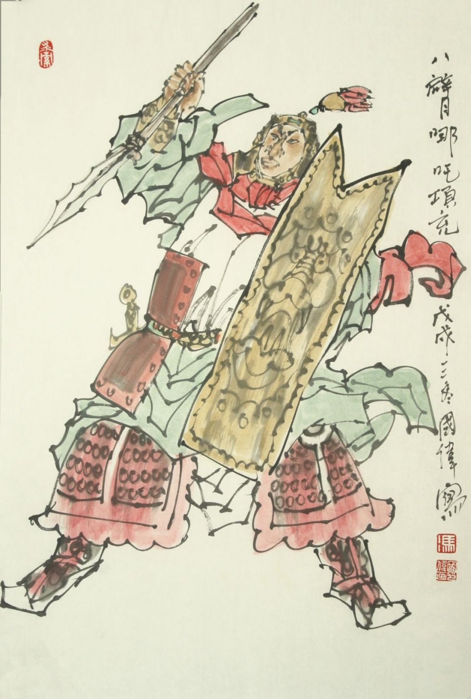 群英谱——画家冯国伟笔下的梁山好汉_国画