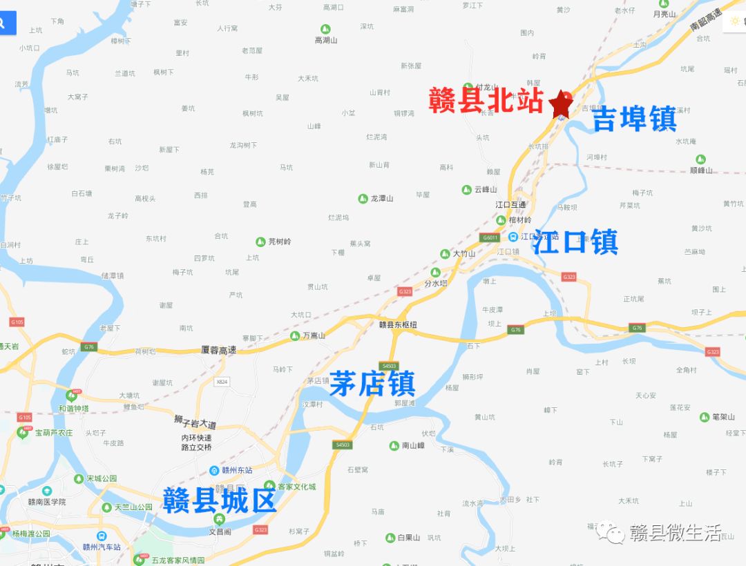 赣县梅林镇地图图片