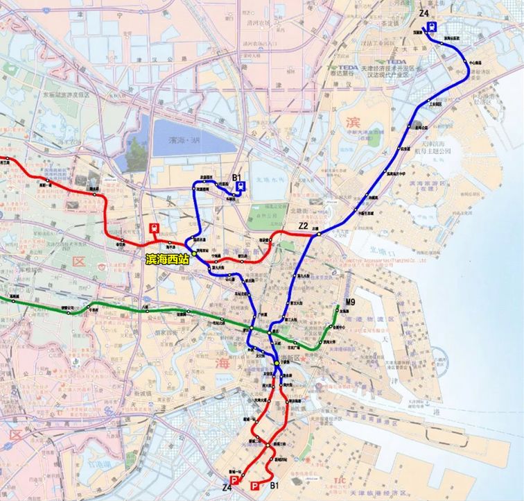 滨海新区b5地铁线路图图片