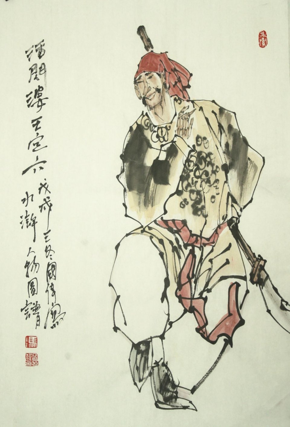 群英谱——画家冯国伟笔下的梁山好汉_国画