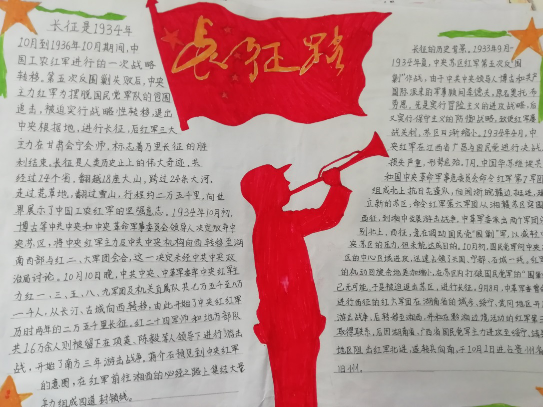 大学生红色手抄报图片