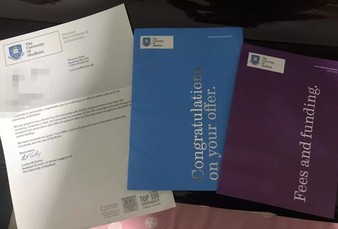 平安夜,我收到了谢菲尔德大学邮寄的offer,感恩!