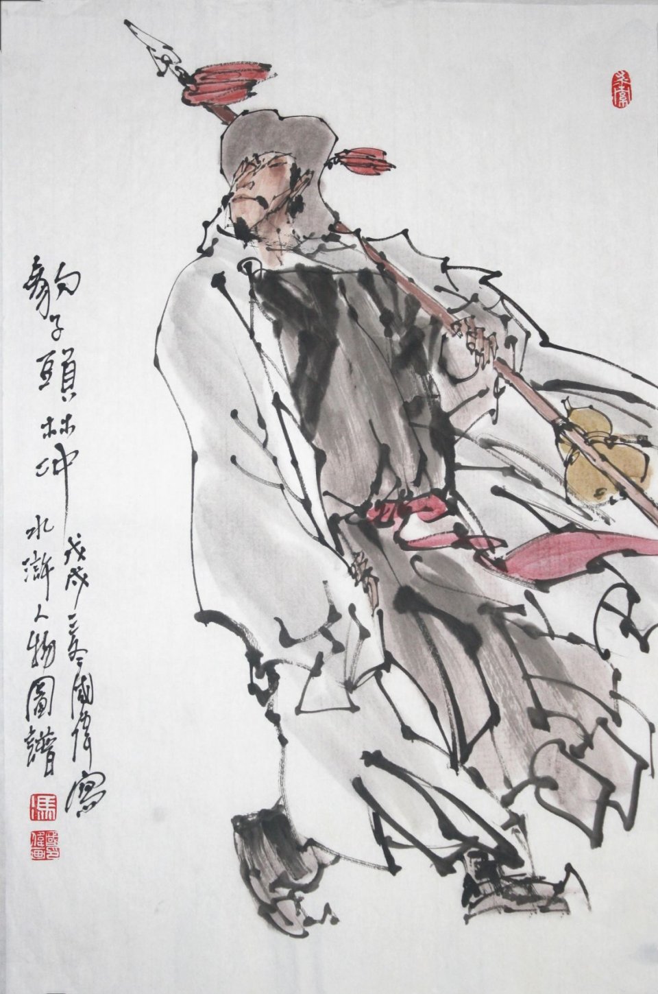 群英谱——画家冯国伟笔下的梁山好汉_国画