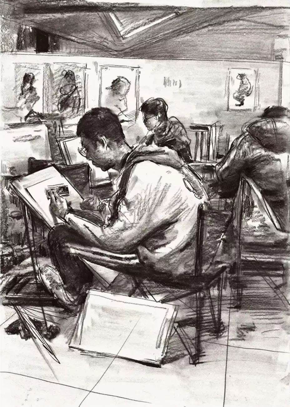 多人速写的聚散关系把握得好就是高分