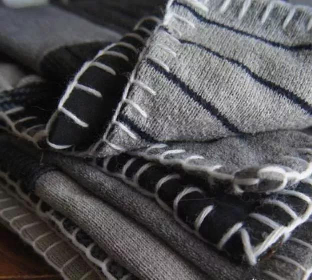 旧毛衣做成欧式风格沙发毯,真的超好看