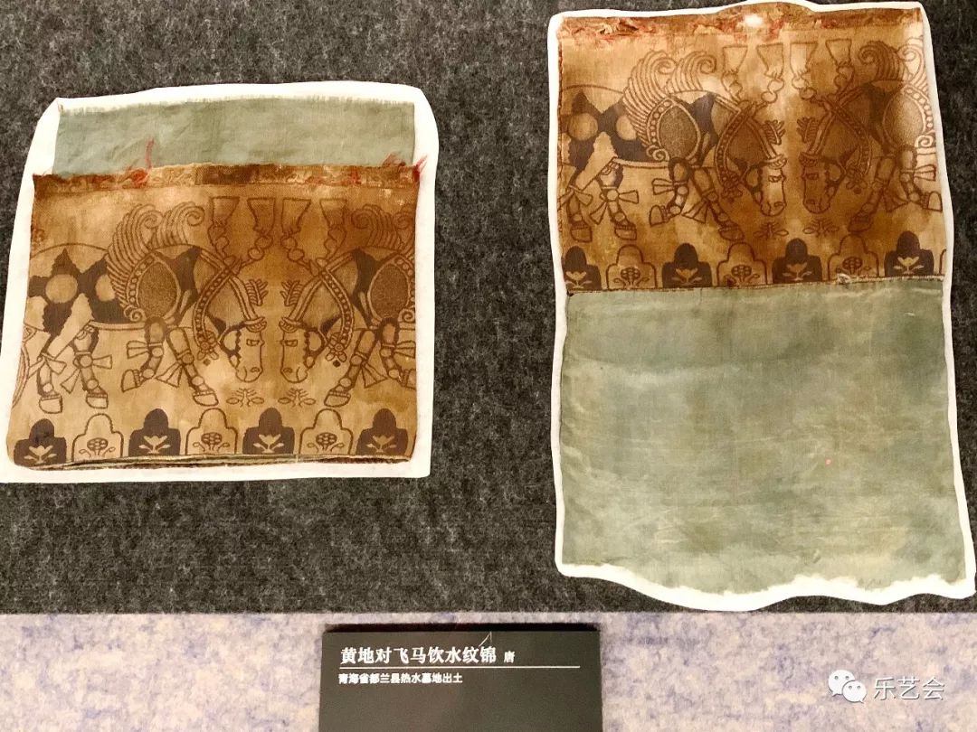 褐地对鸟对羊灯树纹锦北朝晚期至唐初青海省都兰县热水墓地出土海西州