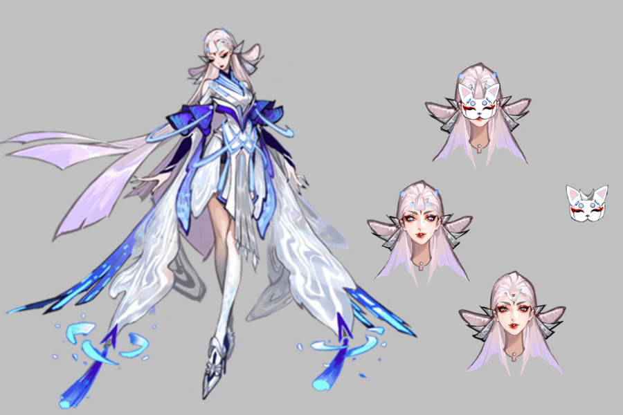 原创貂蝉fmvp皮肤设计稿流出3种造型方案这回天美终于选对了