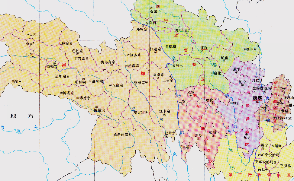 西康省行政区划图图片