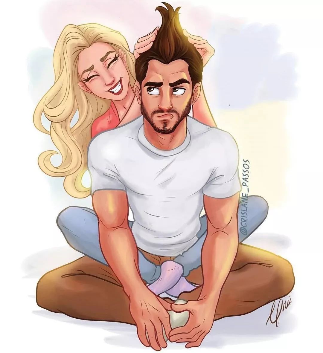 虐哭48w粉丝的情侣插画每一张都甜到窒息网友是理想中的爱情