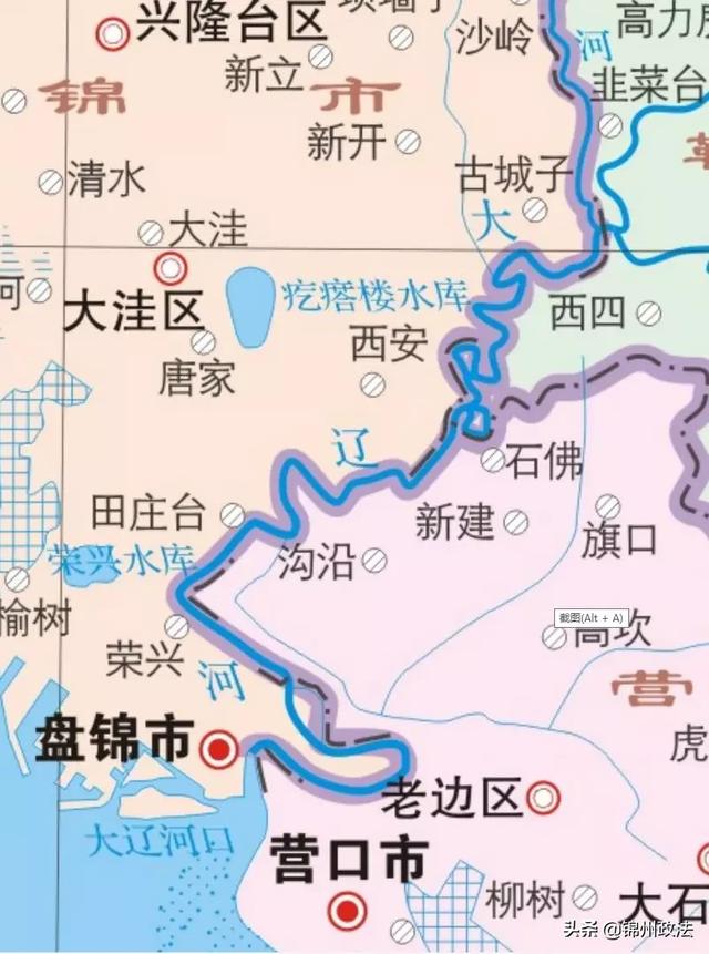 辽宁盘锦地理位置图片
