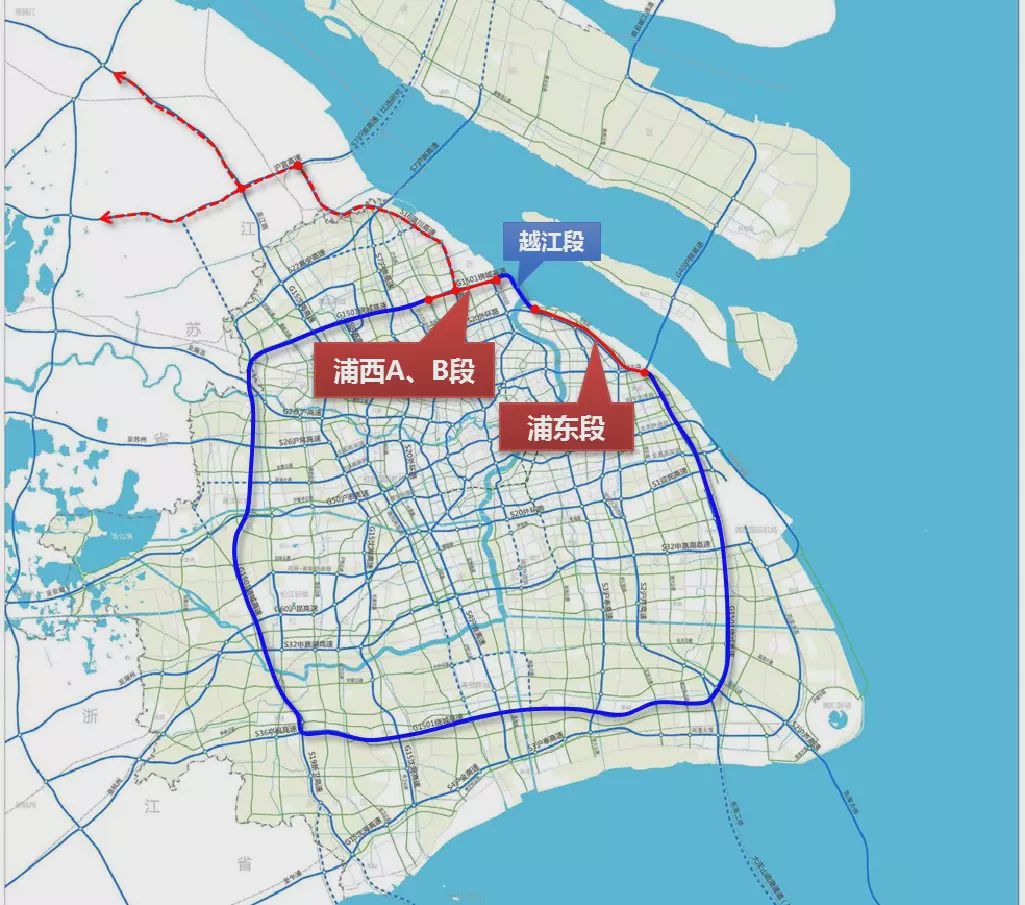 上海郊环隧道规划图图片