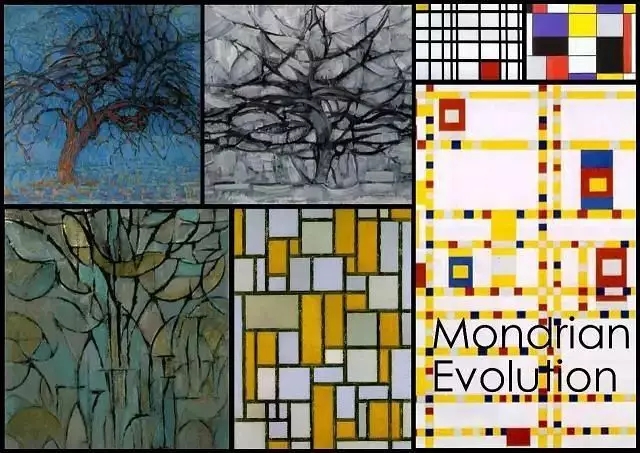 新易名作欣赏几何抽象画派的蒙德里安