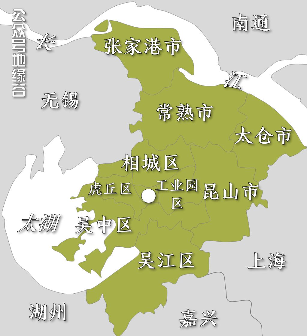 苏州城区地图区域划分图片