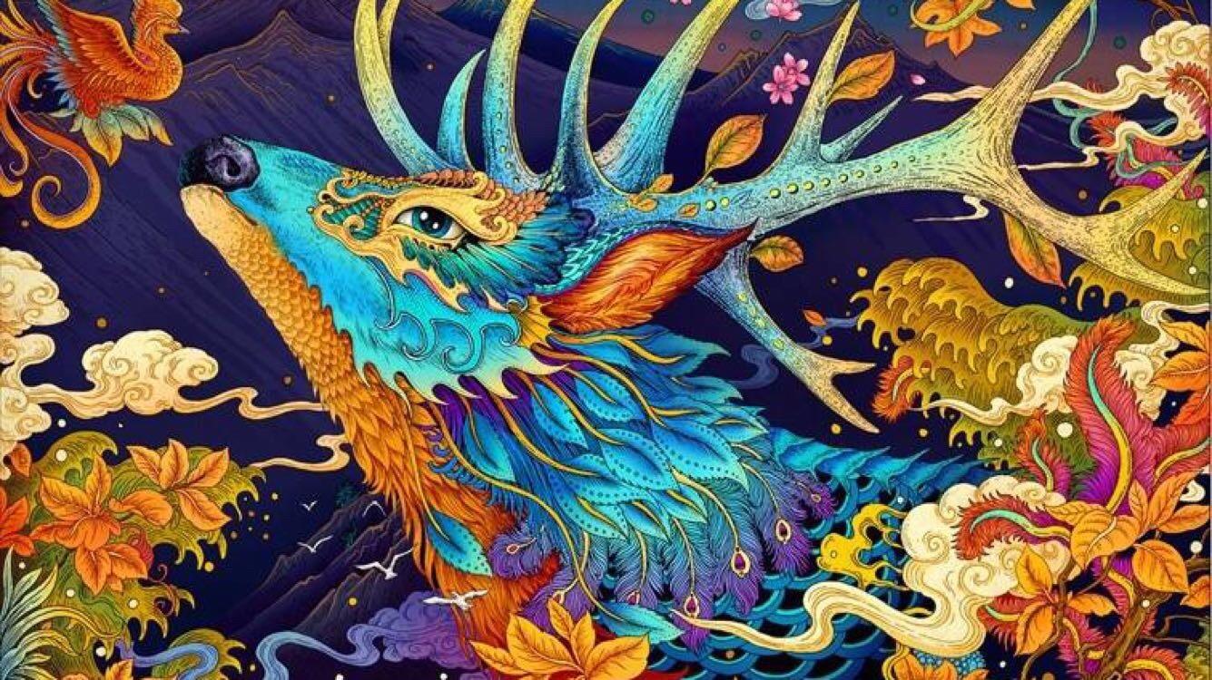 魔幻系浮世绘风格插画作品