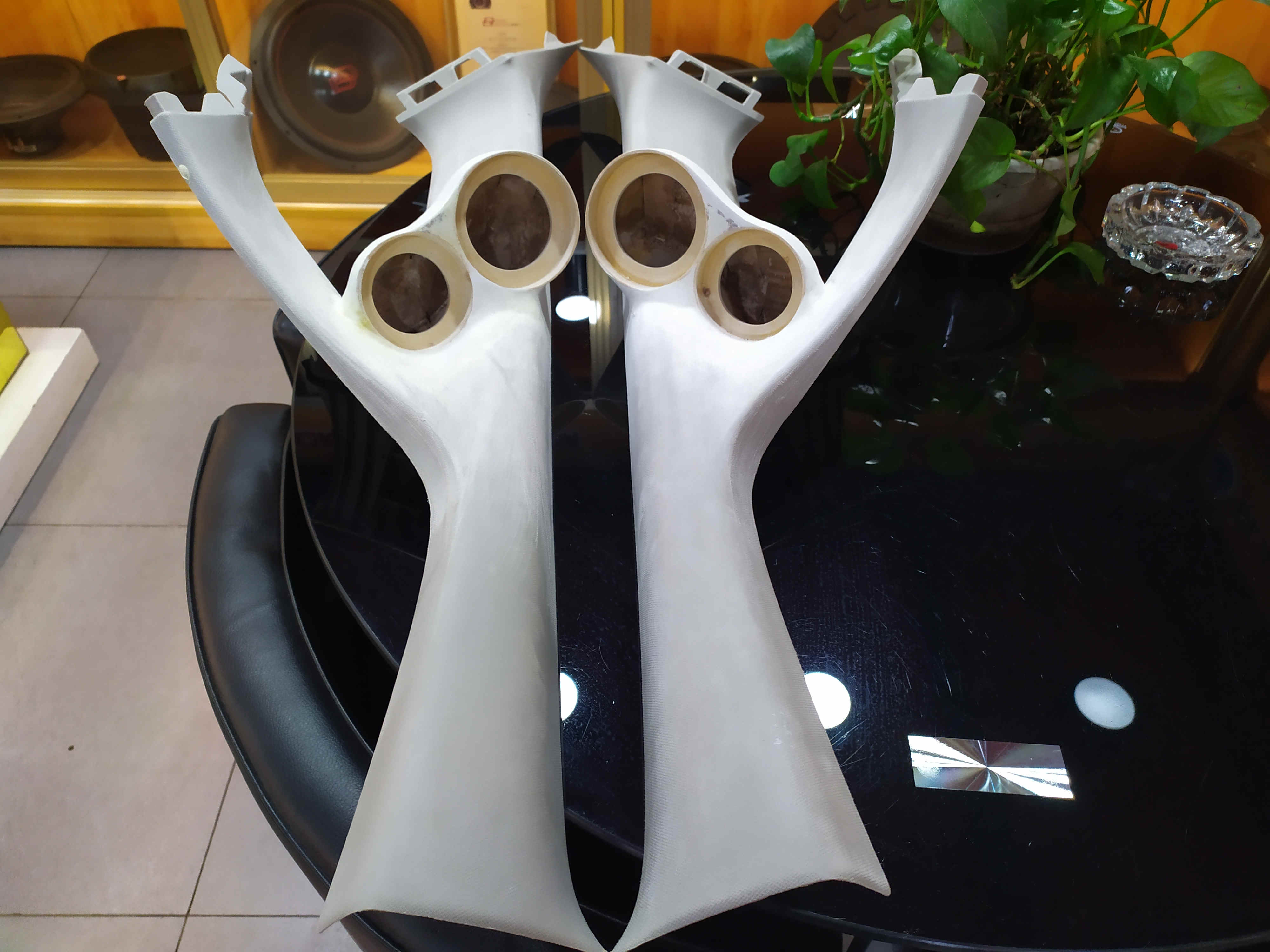 哈尔滨赛手本田飞度升级交叉火力汽车音响倒模绝对完美