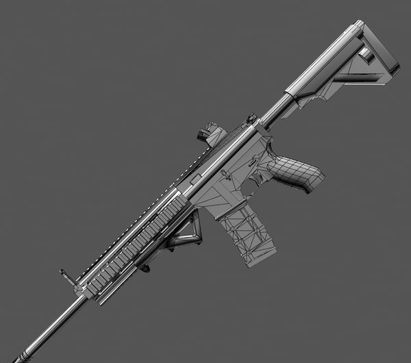 接下来是配件分析:m16a4的能装的配件只有三个,所以