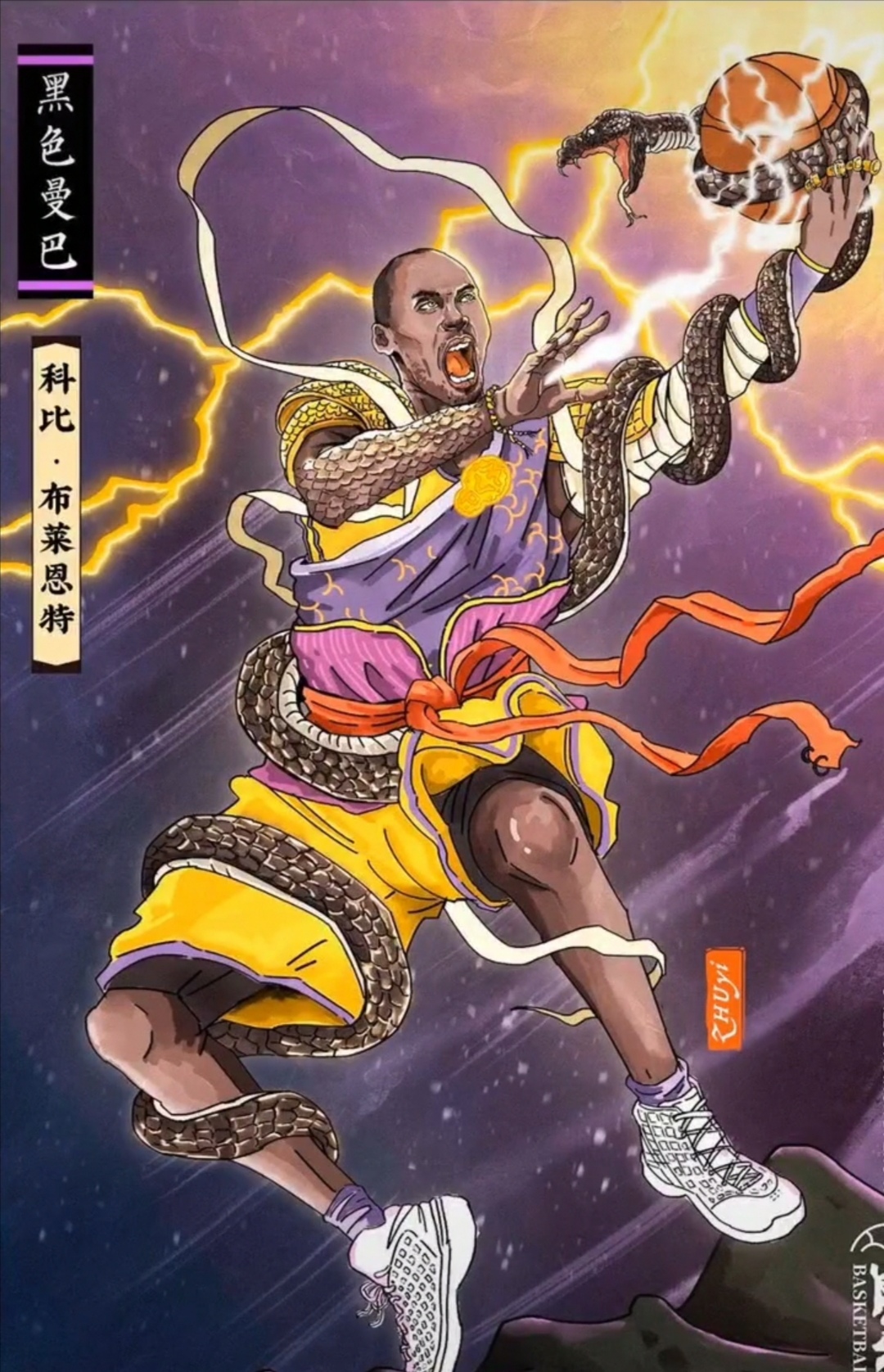 nba明星中国风壁纸