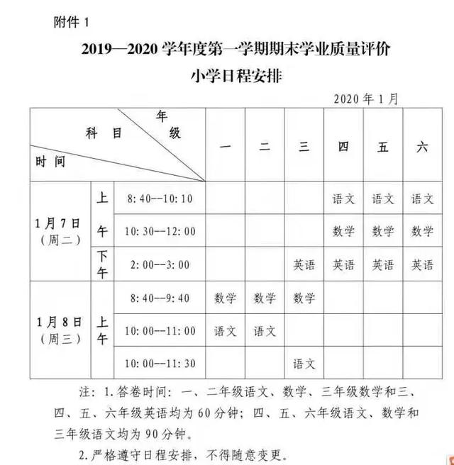 西安28所小学期末考时间公布！中小学1月12日放寒假(图2)