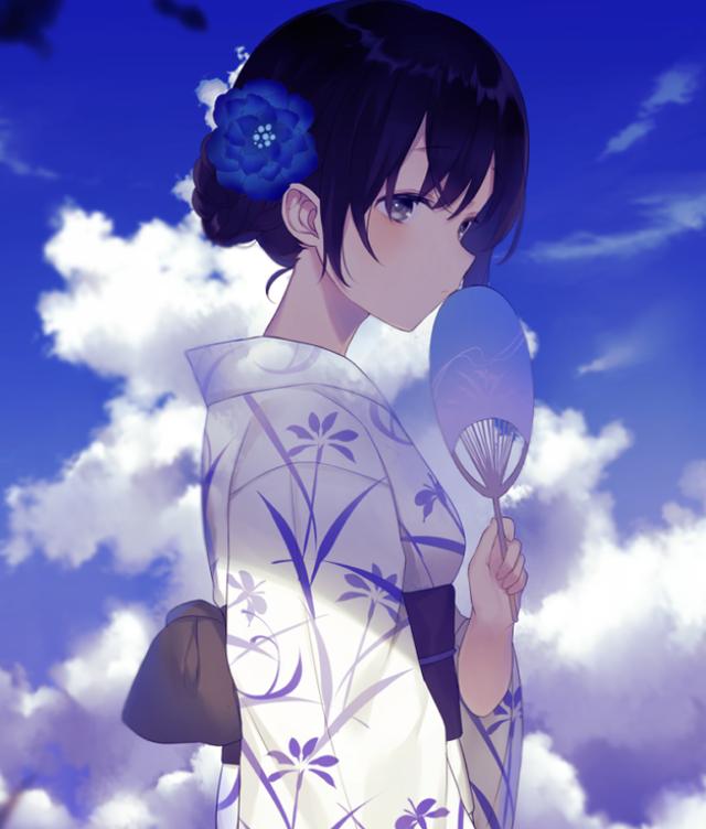 原创二次元美图和风美图欣赏花容月貌气质十足的和服美人儿