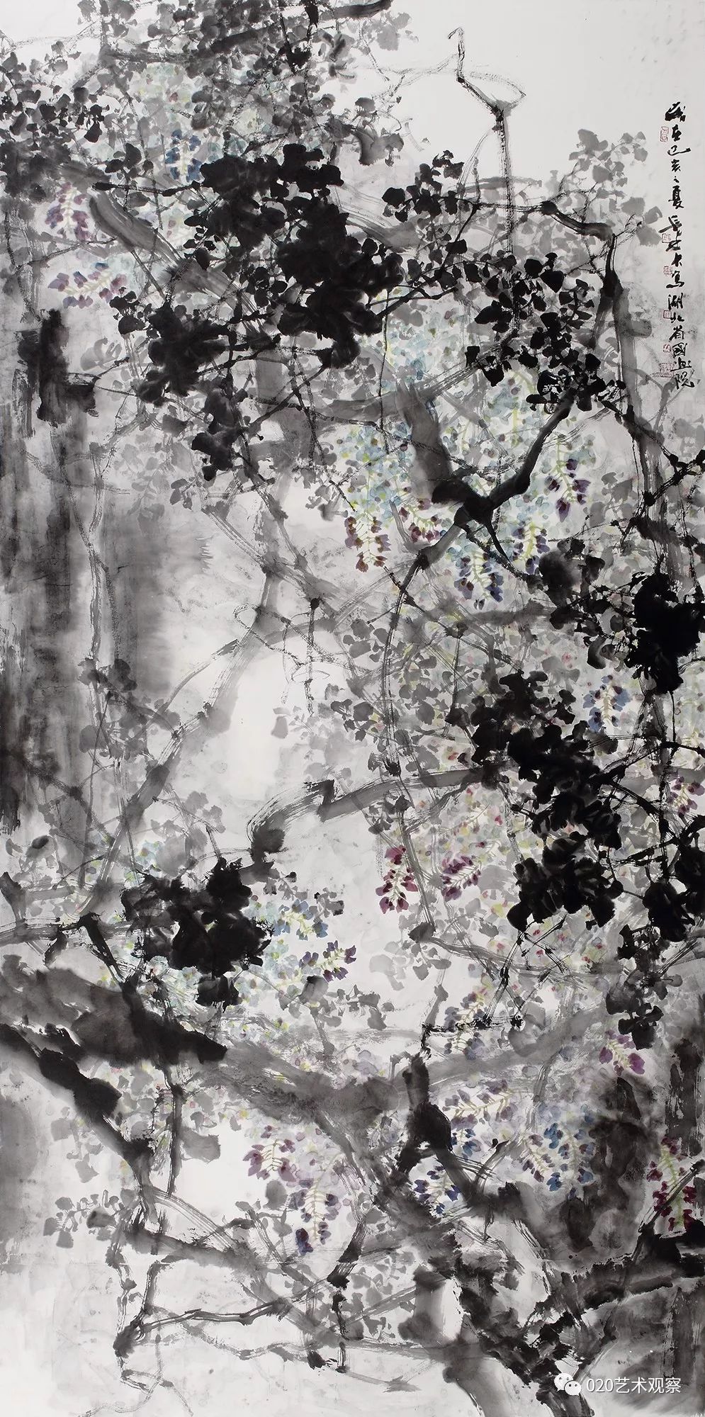 胡长森 绿蔓秾阴春满园 湖北省 247cm×125cm黄东雁 妙悟自然 内蒙古