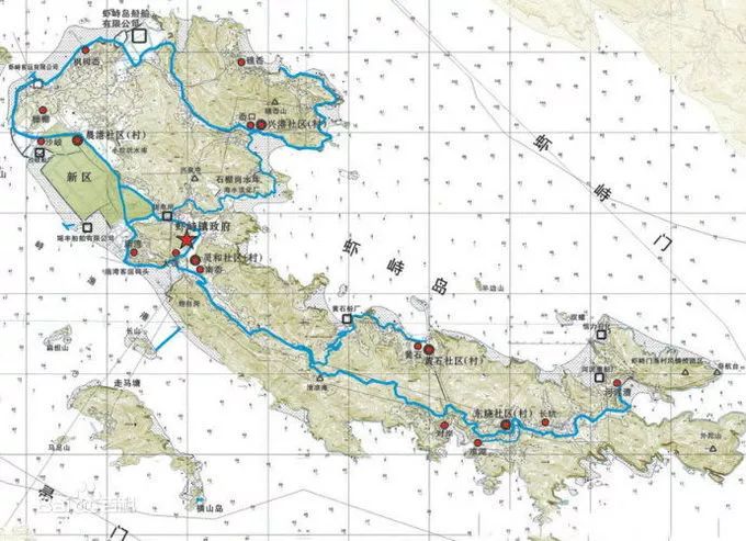 舟山虾峙岛地图图片