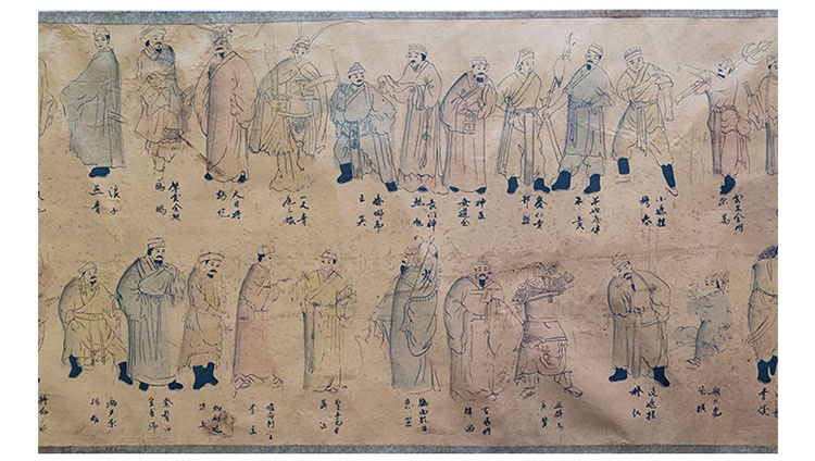 艺投鉴赏黄慎款一百零八将卷轴